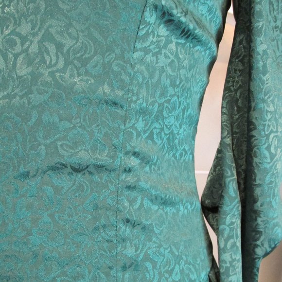 Vintage 80s Green Prairie Dress - Picture 3 of 5